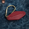 山岩 黄铜植鞣牛皮包包挂件 情侣 汽车钥匙扣 可定制LOGO图案