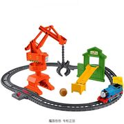 托马斯电动小火车头轨道，大师系列男孩玩具，凯西娅起重机套装ghk83