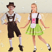 万圣节儿童德国啤酒服六一儿童，演出服男文化节艺术，表演服传统服装