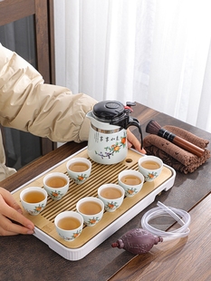 飘逸杯陶瓷茶具套装泡茶壶过滤家用冲茶器套装办公室功夫茶具茶杯