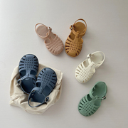 英国NextRoad儿童包头凉鞋宝宝糖果色沙滩男女童中性镂空复古童鞋