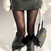 QICAIZ品牌设计~黑色格子丝袜女春秋黑丝连裤袜美腿打底渔网袜
