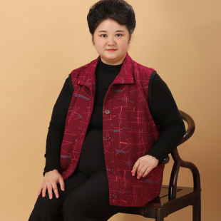 中老年春秋加肥马甲胖奶奶，装特体坎肩外套，妈妈胖老人衣服大码春装