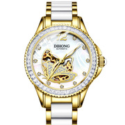  女 手表蝴蝶镶钻陶瓷机械全自动瑞士夜光时尚圆形国产腕表