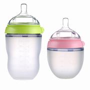 源头跨境美标婴儿奶瓶超宽口径硅胶奶瓶防胀气防摔婴儿奶瓶