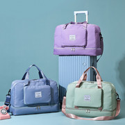 可折叠旅行包时尚单肩大容量，出差短途行李袋健身收纳女包手提待产