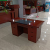单人1.2米油漆办公桌电脑桌椅1.4米职员桌子财务桌实木台式写字台