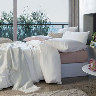 法国进口原料纯亚麻床单单件，凉爽舒适贴身1.8被套枕套床罩三件套