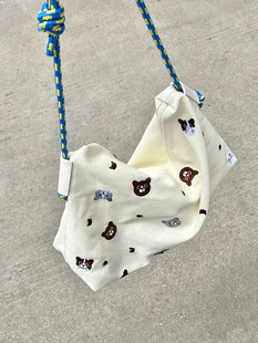 southernkitty刺绣小猫托特包包，女2024百搭帆布包单肩斜挎包