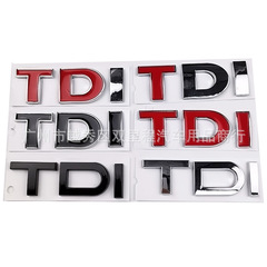 适用于大众奥迪 TDI车贴 改装立体字母TDI车标侧标尾标排量标车贴