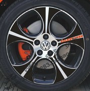 大众POLO轮毂贴 POLO GTI 专用轮圈碳纤维贴纸 改装轮毂贴