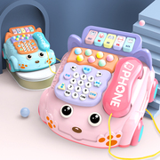 婴儿童玩具电话机仿真座机女宝宝，益智早教音乐，手机0一1岁2小男孩3
