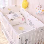 新生婴儿床床围栏纯棉床品儿童拼接床围软包防撞围四五件套可拆洗