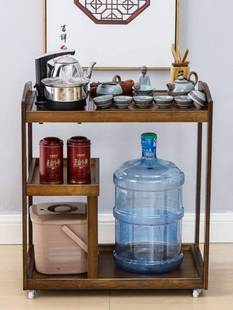 茶车功夫茶台泡茶桌家用现代小茶水柜移动带轮客厅烧水壶一体茶具