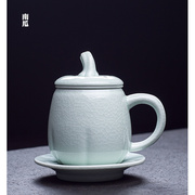 新中办(新中办)式公桌雅致茶杯茶水分离泡茶可爱陶瓷南瓜茶杯带过滤大容量