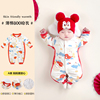 中国风婴儿夹棉连体衣秋冬款拜年0-6个月男满月宝宝冬装保暖薄棉3