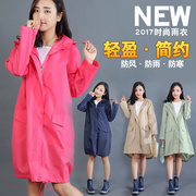 日本女款时尚风衣式雨衣女士超防水透气雨披R-1003款连体休闲雨衣
