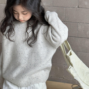 女童毛衣2023儿童韩版洋气针织上衣秋冬款中大童加厚打底衫潮