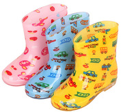 儿童雨鞋水鞋 宝宝雨鞋 可挑码中小童卡通雨靴 保暖棉套
