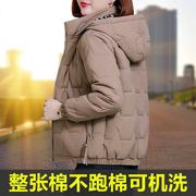 棉衣女冬季丝棉妈妈，短款小棉袄加绒大码女士，羽绒棉服加厚外套