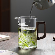 家用玻璃泡茶壶泡茶器月牙，杯过滤茶杯，绿茶分茶器耐热茶壶公道杯