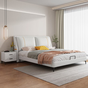 意式极简布艺床卧室家具，主卧大床1.8米双人床1.5米软包床168