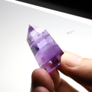 53迷你天然巴西紫水晶六棱柱摆件矿物晶体标本科普认知观赏扩香