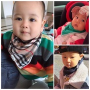 韩国方巾宝宝三角巾纯棉纱布小方巾，婴儿口水巾围嘴小围巾头巾