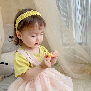 猪妈天使2023夏季新女童粉色黄色蝴蝶结发箍头箍发夹儿童头饰可爱