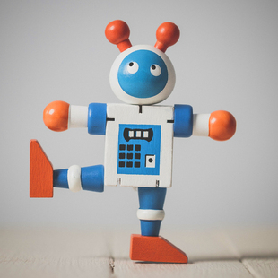 木质变形机器人木偶益智减压创意抖音新奇玩具六一儿童节生日礼物