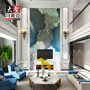 定制玻璃马赛克背景墙瓷砖复式客厅，壁画轻奢拼图，现代简约艺术剪画