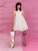 泰国设计师品牌landmee2022秋冬甜美圆领无袖娃娃裙短裙连衣裙