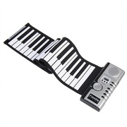 英文61键手卷钢琴硅胶，智能折叠电子琴成人，儿童初学midi键盘