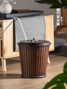 高档茶水桶竹制茶桶废水桶，家用茶台垃圾桶茶具，配件过滤排水茶渣桶