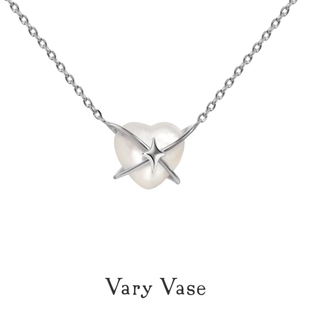 Vary Vase星光缠绕爱心项链 天然贝母纯银轻奢小众