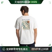 香港直邮潮奢 Rhythm 男士 深绿色复古短袖T恤 RHYC0HO