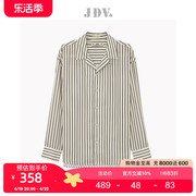 JDV男装春夏商场同款杏色条纹长袖休闲衬衫上衣衬衣SIC3451