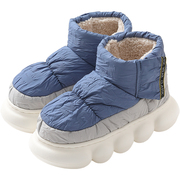 厚底雪地靴女冬季2023室内居家防滑高跟保暖可外穿棉鞋冬款男