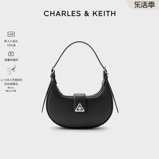 CHARLES&KEITH春夏女包CK2-50271205简约单肩腋下包月牙包女包