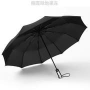 雨伞十骨伞晴雨大号男士，商务三全自动折伞，双人印两用骨10折叠伞