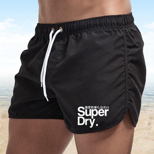 superdry男士沙滩裤短裤，健身运动裤衩，男士三分冲浪短裤