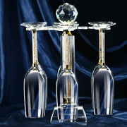轻奢欧式钻石香槟杯，水晶玻璃家用高脚气泡，杯创意高颜值新婚礼物