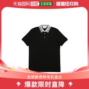 香港直发salvatoreferragamo男士黑色条纹时尚polo衫，1212096