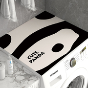 潮牌熊猫滚筒洗衣机盖垫吸水防晒冰箱，防尘罩垫免洗耐脏床头柜盖布