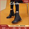 Clarks其乐女鞋马丁靴秋冬靴子工装高帮鞋复古英伦时尚牛皮女靴