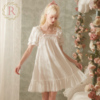 rosetree蕾丝睡裙女夏季短袖，甜美可爱宫廷公主，风少女纯棉睡衣夏天