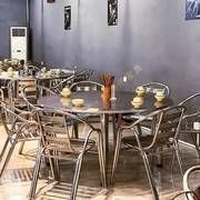 不锈钢大排档烧烤店烤肉店桌椅，聚餐工业风折叠茶餐厅餐馆桌椅