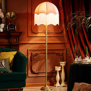 粉色法式简约全铜台灯卧室，床头欧式简约大气宫廷布艺美式温馨纯铜