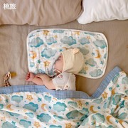 婴儿枕巾云片枕垫2023吸汗透气新生儿初生宝宝，枕头纱布云枕片