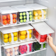 日本进口大号冰箱收纳盒水果蔬菜保鲜盒食品级冰箱专用密封收纳盒